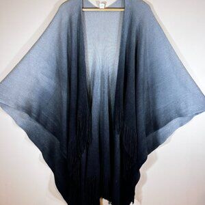 #74 Women's Marks & Spencer Obre Knit Poncho/Wrap, Grey Mix, One Size